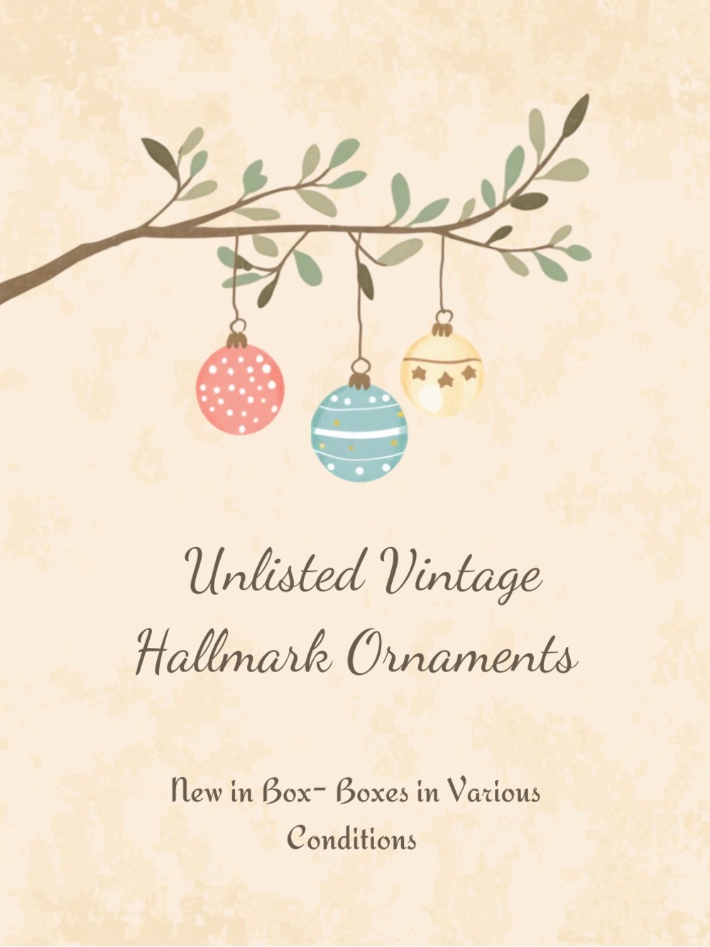 UNLISTED NIB VINTAGE HALLMARK ORNAMENTS
